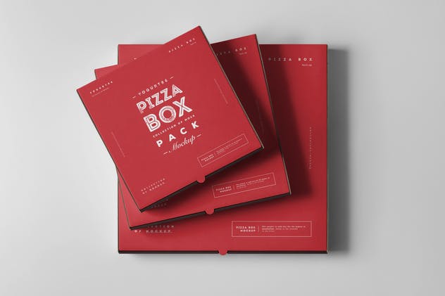 披萨包装盒样机模板 Pizza Boxes Mock-up插图(6)
