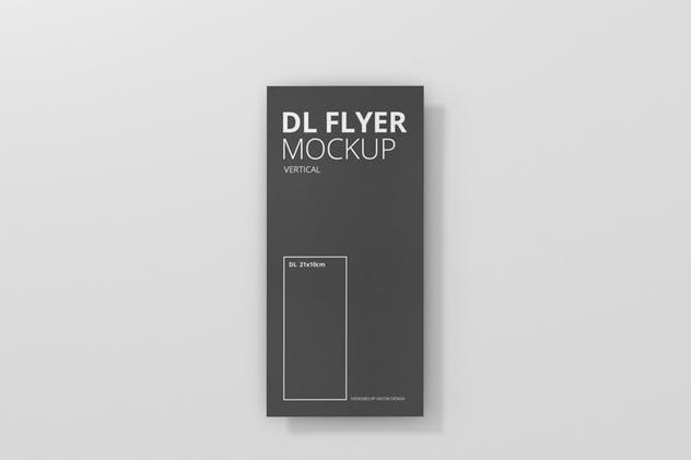品牌DL传单印刷品样机模板 DL Vertical Flyer Mockup插图(2)