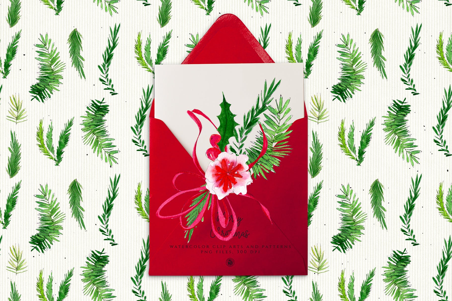 水彩手绘圣诞装饰元素PNG高清图片素材 Christmas Decorations插图(5)