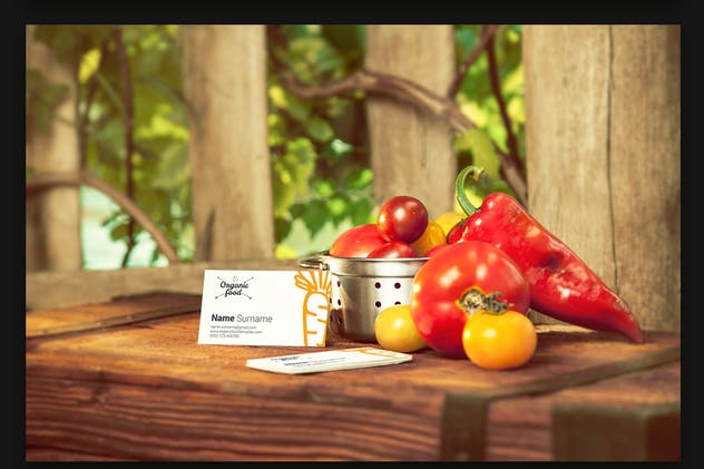 有机天然食物品牌样机模板 Organic Food Photo Mockup / Vegetables插图(6)