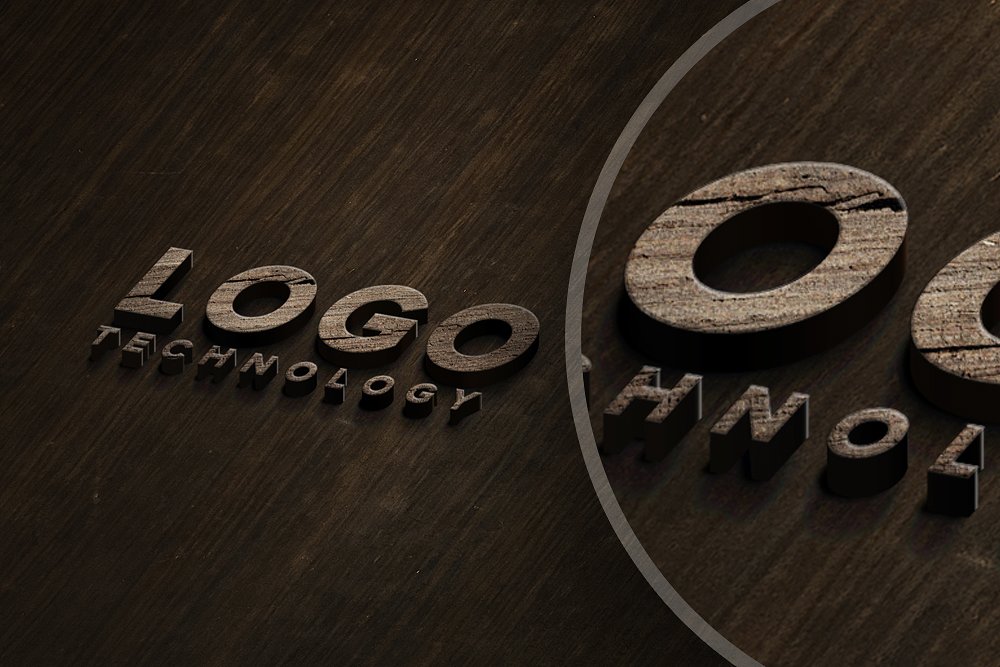 简约的木标志LOGO设计展示模型插图(2)