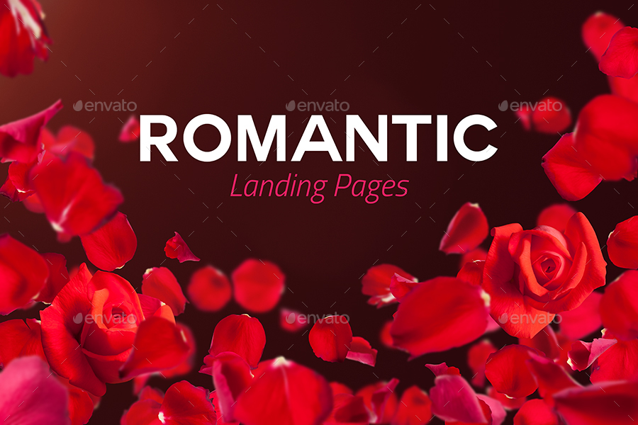可编辑文本玫瑰花瓣背景素材 4 Rose Petals Backgrounds with Editable Text插图(4)