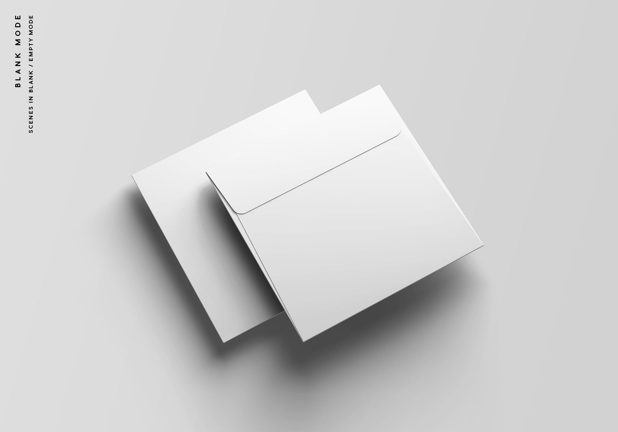 方形企业信封设计样机模板 Square Envelope Mockup插图(9)