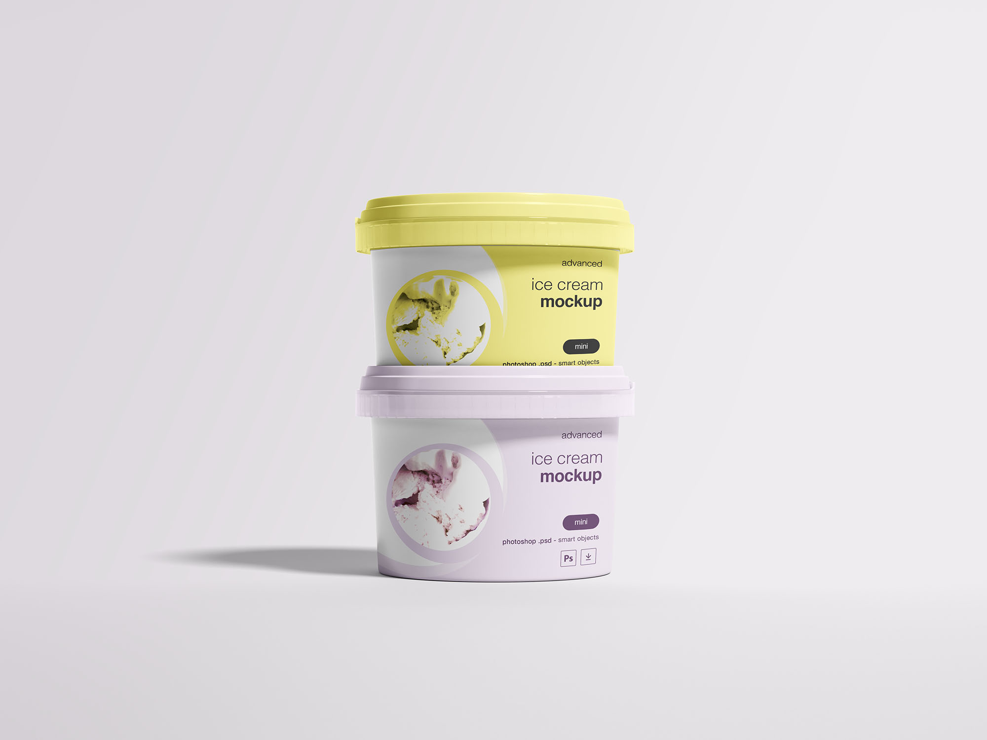 冰淇淋包装设计PSD样机模板 Ice Cream Package Mockup插图