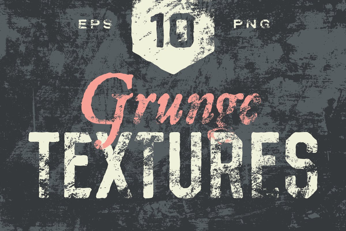 复古油墨印刷做旧纹理素材 Grunge Textures插图