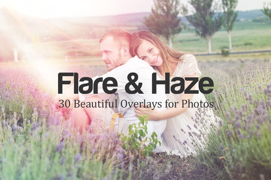 30款照片后期效果处理叠层背景 Flare & Haze: 30 Overlays for Photos插图