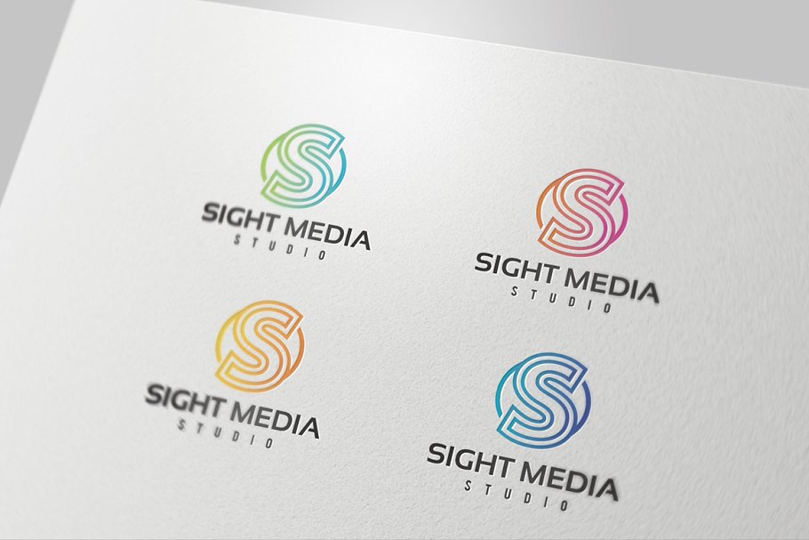 视觉媒体字母S文字Logo设计模板 Sight Media S Letter Logo插图