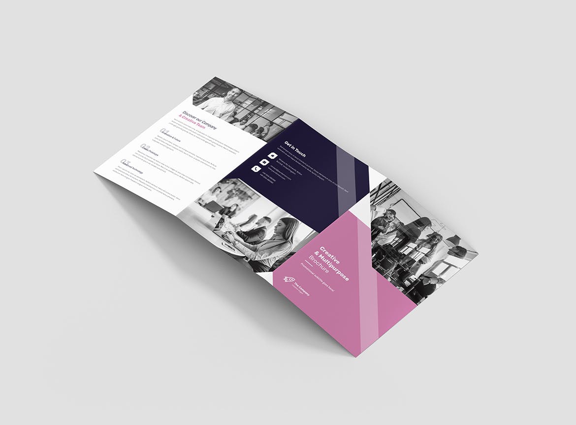 创意多用途企业简介三折页宣传单设计模板 Brochure – Creative Multipurpose Tri-Fold A5插图(5)