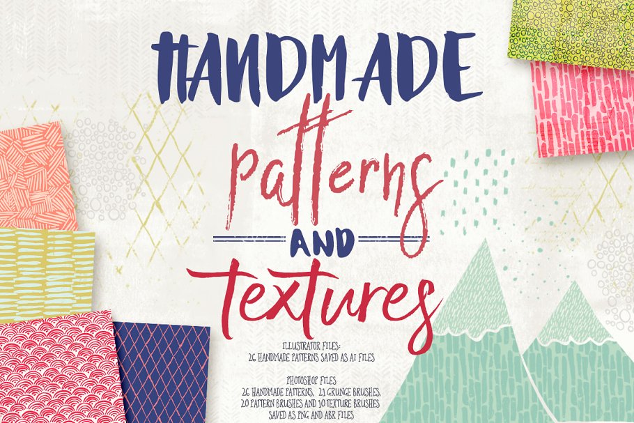 华丽手绘图案纹理集 Handmade Patterns and Textures插图