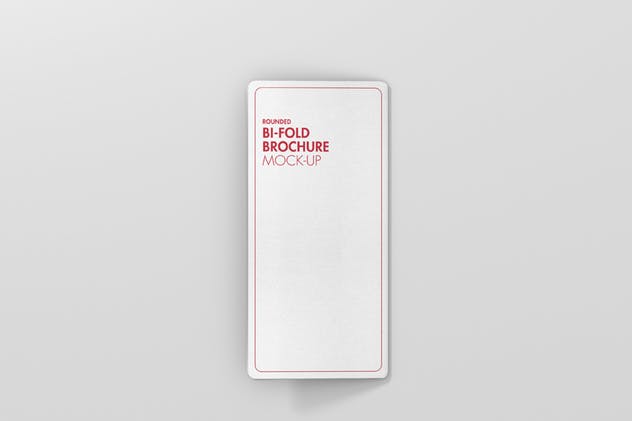 圆角折页小册传单设计样机模板 DL Bi-Fold Brochure Mock-Up – Round Corner插图(7)
