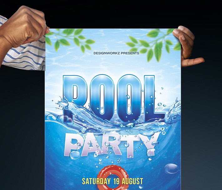 泳池派对/沙滩派对传单 Pool Party /  Beach Party Flyer插图(2)