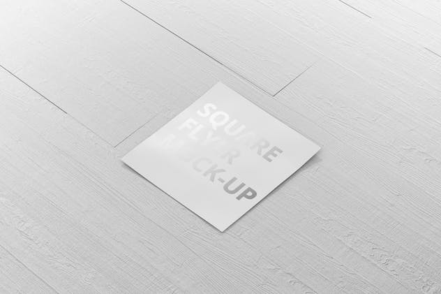 方形企业介绍宣传传单设计PSD样机 Square Flyer Mock-Up插图(5)