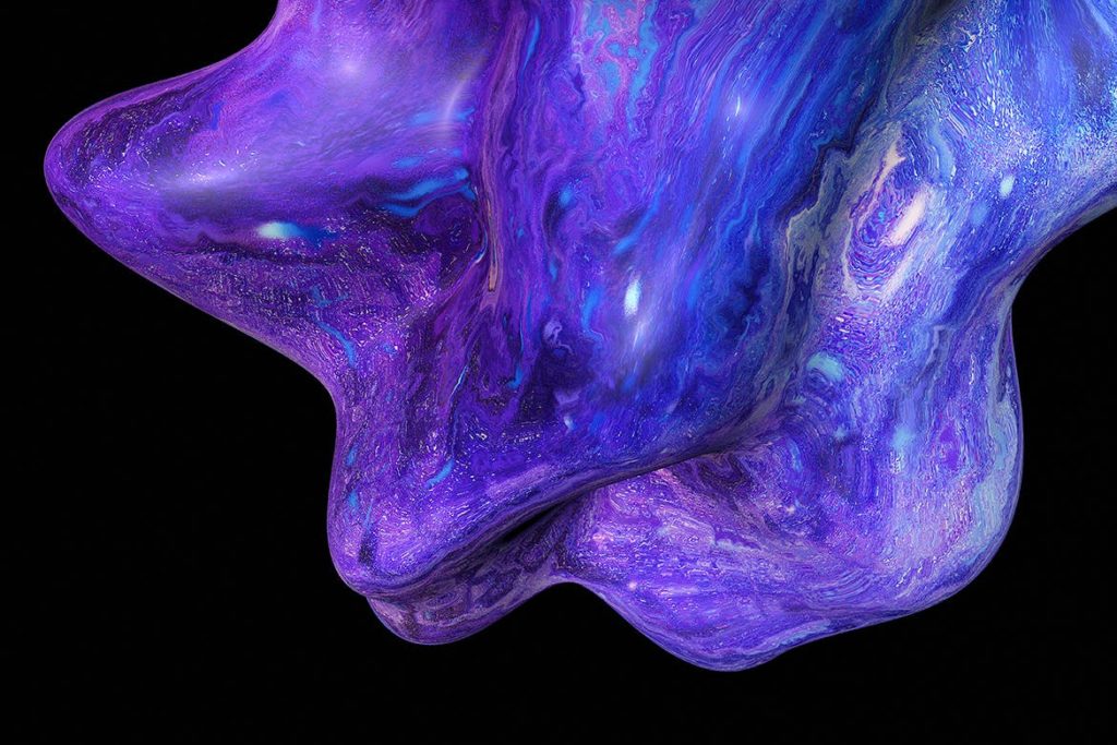 神秘高端的10个抽象紫色液体大理石背景元素插图(10)
