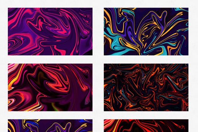 24种混合多彩油漆肌理纹理素材 24 Liquify Textures插图(4)