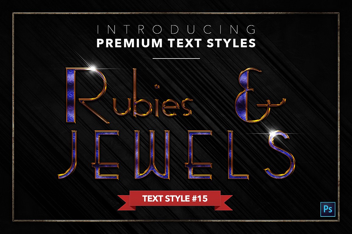 20款红宝石&珠宝文本风格的PS图层样式下载 20 RUBIES & JEWELS TEXT STYLES [psd,asl]插图(15)