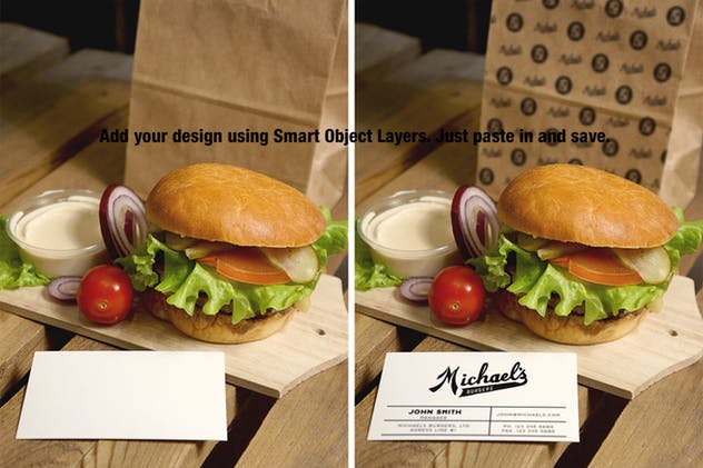 汉堡咖啡品牌样机模板 Burger Cafe Mockup插图(3)