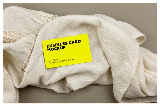 裁缝/时尚服装行业名片样机 Tailor / Fashion Business Cards Mockup插图(5)