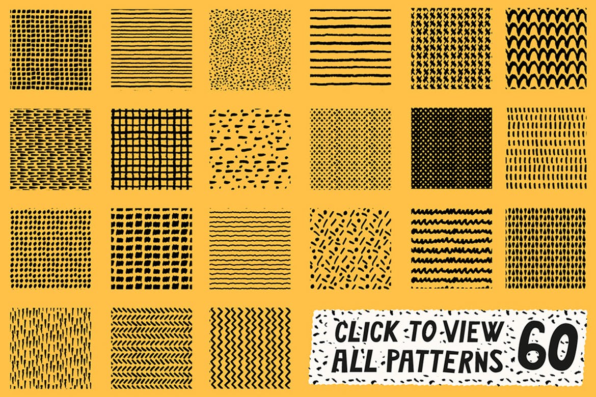 AI手绘插画必备的50个笔刷&60种图案纹理 Patts Brush Collection for Adobe Illustrator插图(6)