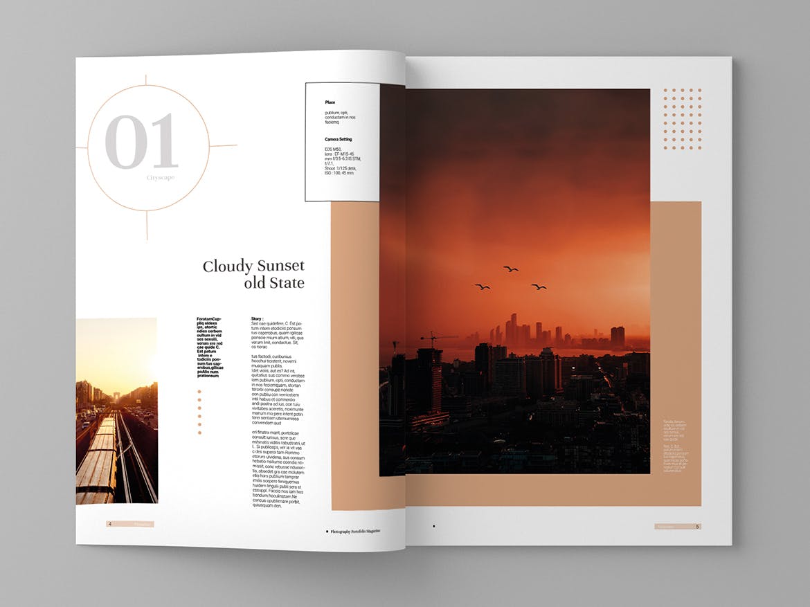 人物/旅游摄影作品集杂志设计INDD模板 Portofolio – Magazine Templates插图(3)