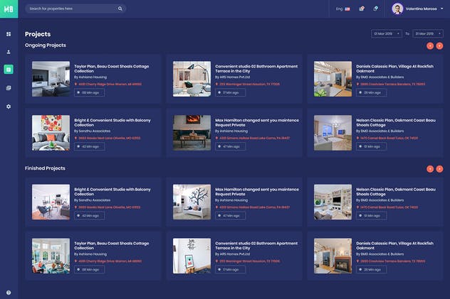 房地产中介销售管理后台仪表盘UI套件 Habikon – Real Estate Admin Dashboard Ui Kit插图(5)