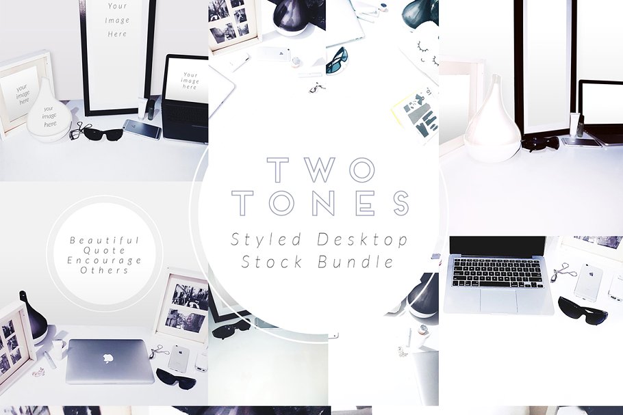 写实办公场景桌面图像 TwoTones Styled Desktop Stock Bundle插图