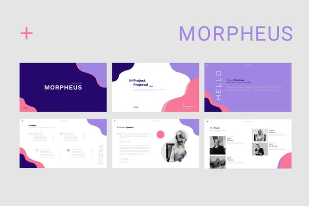 极简主义风格业务/产品/项目介绍Google Slides幻灯片模板 Morpheus Google Slides插图(1)