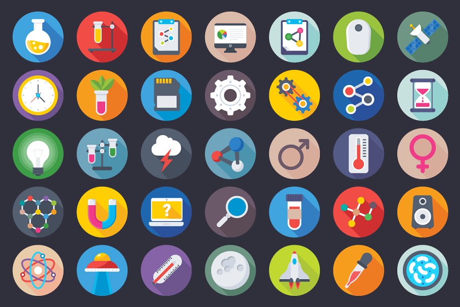 207 Science and Technology Flat Icon插图(3)