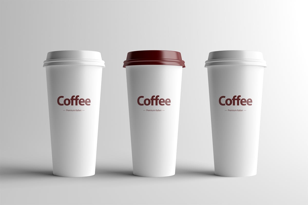 咖啡超大杯包装设计模板 Paper Coffee Cup Mock-Up – Large插图