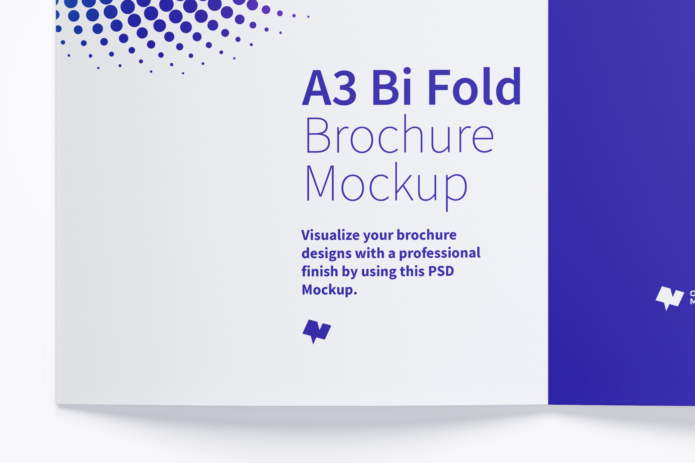 A3大小对折页传单设计展开效果图样机02 A3 Bi Fold Brochure Mockup 02插图(4)