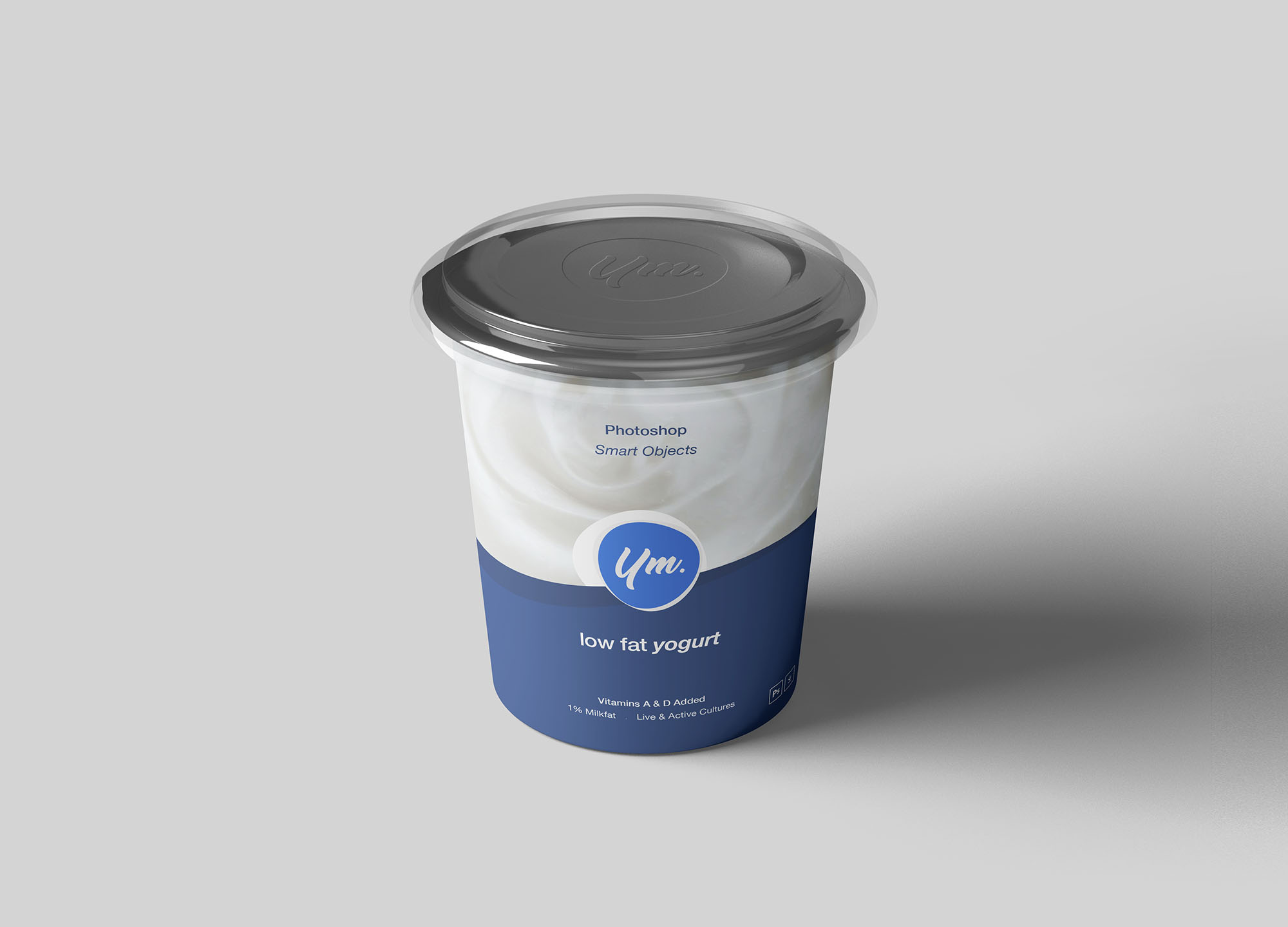 酸奶杯设计效果图样机模板 Yogurt Package Mockup插图(3)