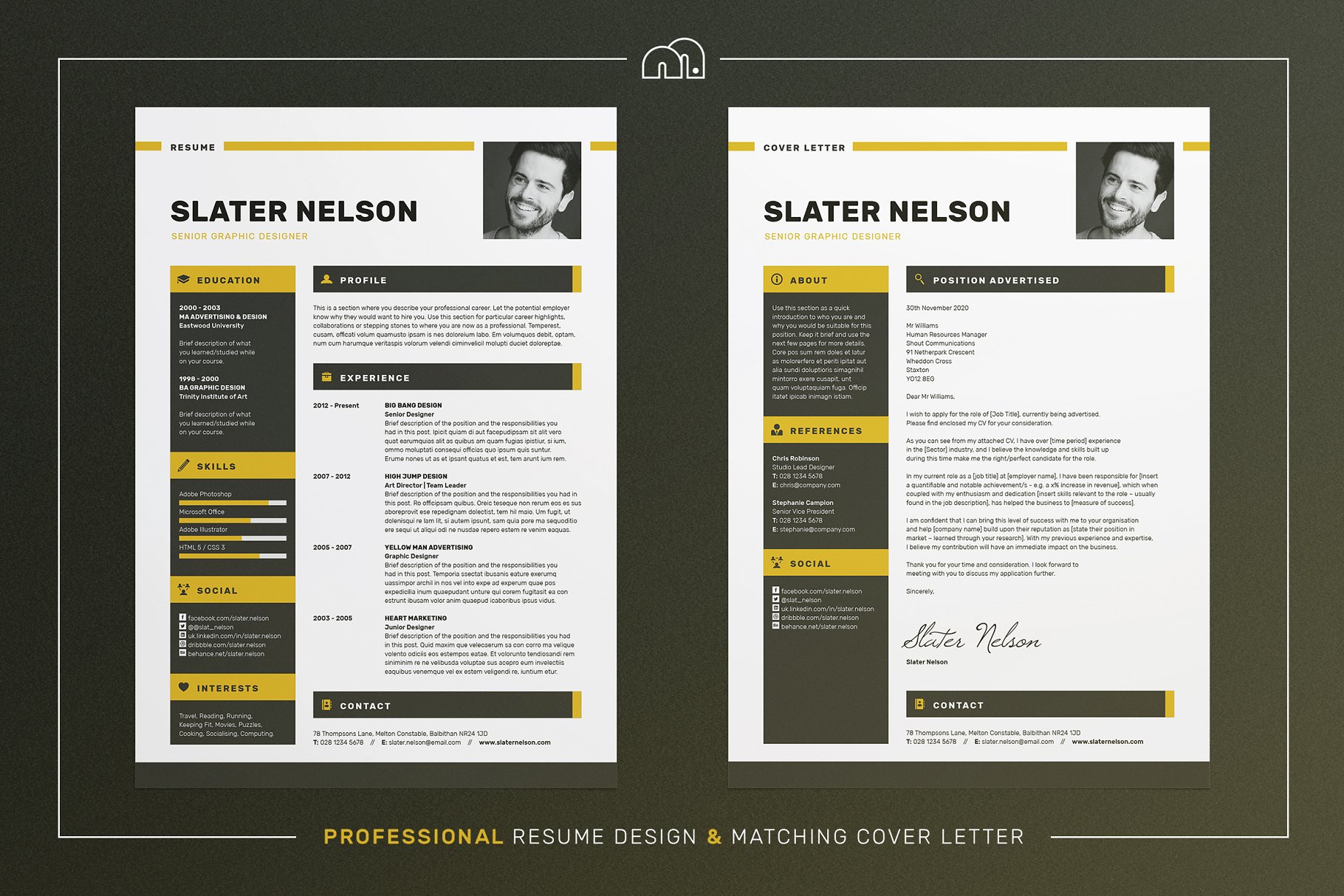 极简主义风格求职简历模板 Slater – Resume/CV插图(1)