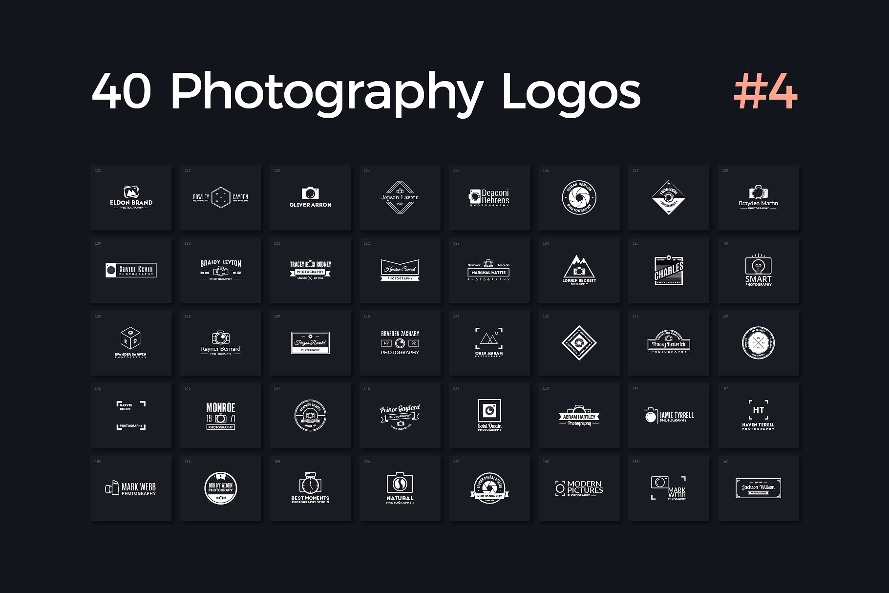 40个多用途影楼摄影Logo模板V.4 40 Photography Logos Vol. 4插图