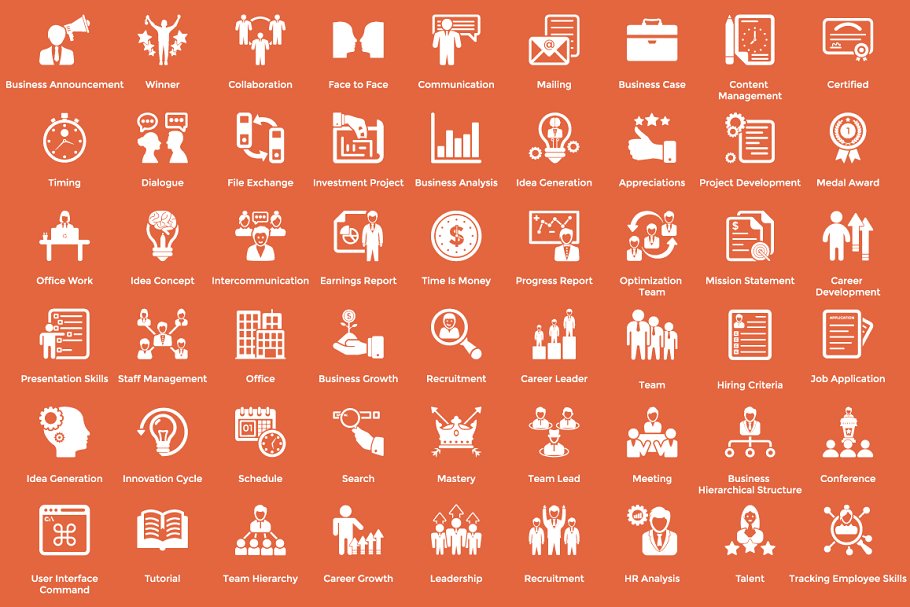 216枚企业管理主题图标 216 Business Management Icons插图(4)