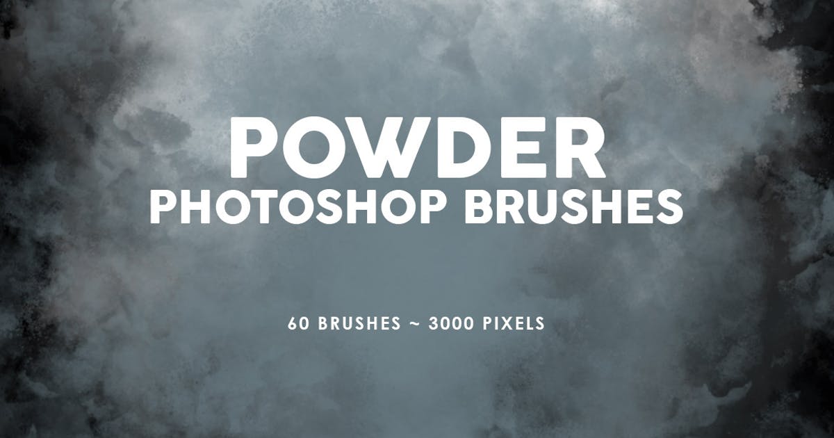 60个烟雾效果PS图案印章笔刷v1 60 Powder Photoshop Stamp Brushes插图