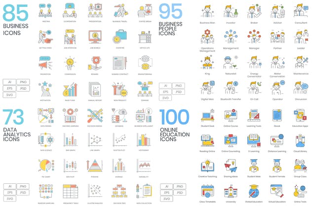 2500+枚32个分类综合图标合集 The Client Bundle 2,500+ Icons插图(2)