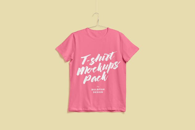 可自定义T恤服装样机模板 Customizable T-Shirt Mockups Pack插图(7)