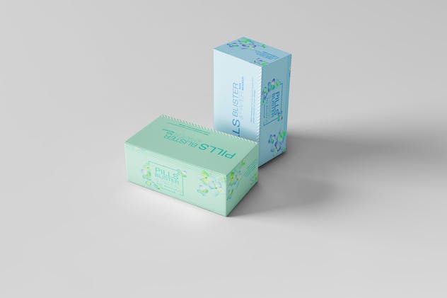 胶囊药物纸盒包装样机 Pills Blister/ Paper Box Mockup插图(12)