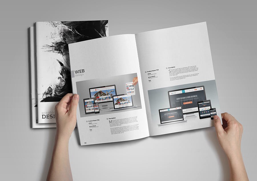 创意设计工作室设计案例/作品集画册设计模板 Creative Design Portfolio #01插图(1)