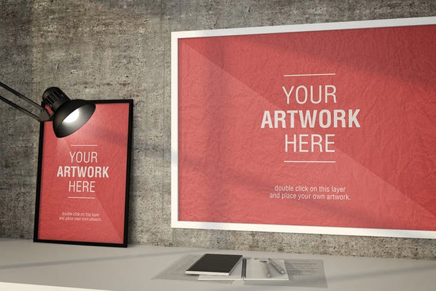 企业文化宣传企业办公场所画框样机 Design Office MockUp插图(7)