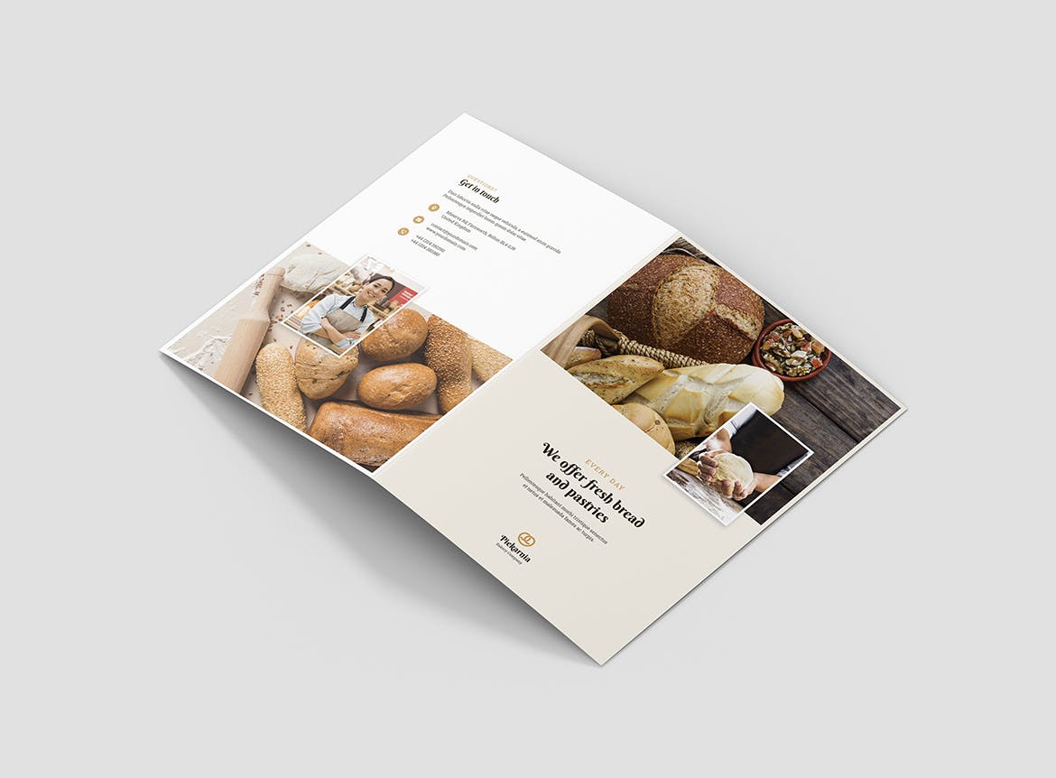 5合1面包店折页宣传单设计模板合集 Bakery – Brochures Bundle Print Templates 5 in 1插图(11)