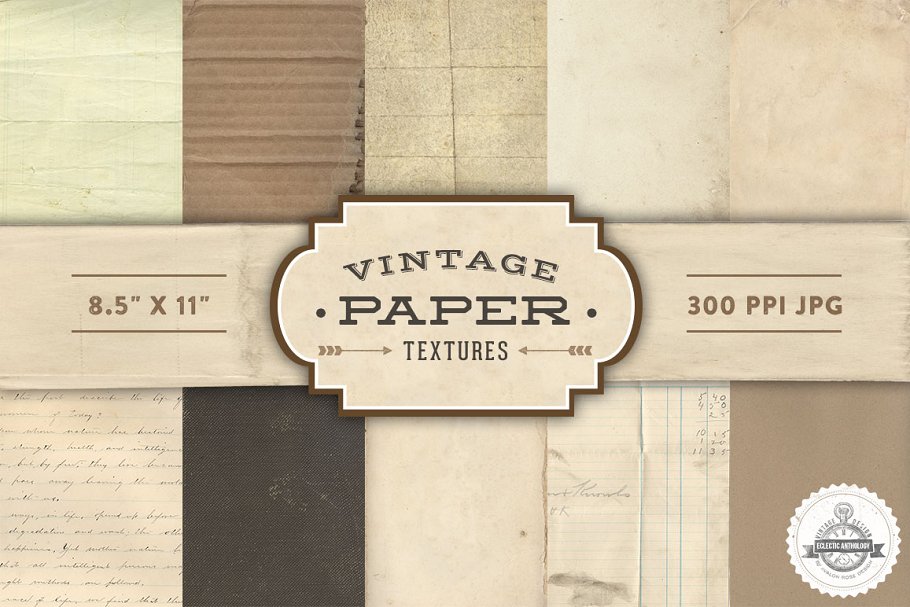 复古纸张背景纹理 Vintage Paper Textures – No. 1插图