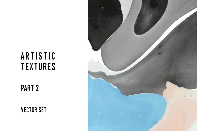 大理石抽象艺术纹理&贺卡模板 Artistic textures. Part 2插图