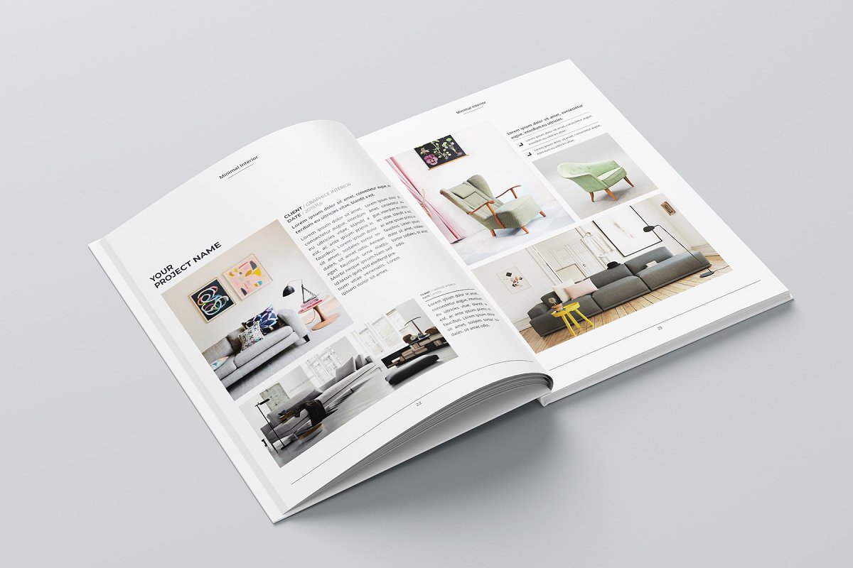 时尚的室内居家杂志封面设计&版面设计&画册设计模板下载[indd]插图(11)