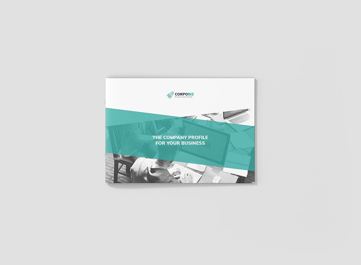 横板商业和企业公司简介企业画册设计模板 CorpoBiz – Business and Corporate Landscape插图(1)