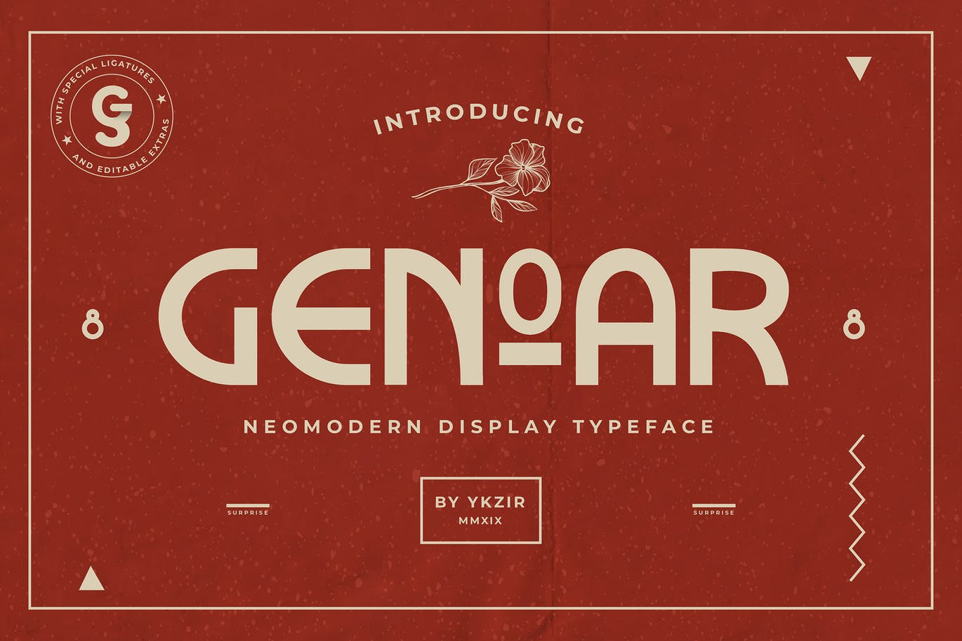 现代未来主义/当代艺术混合风格英文无衬线字体 Genoar Typeface插图