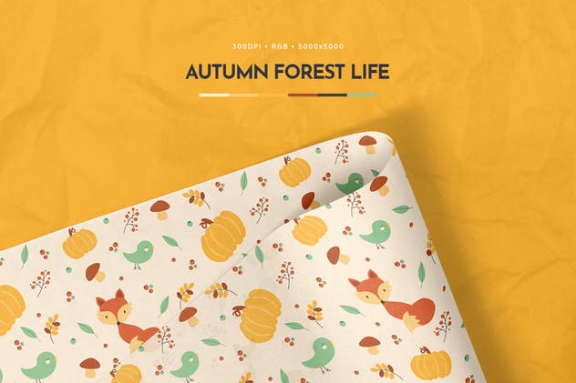 “您好,秋天”无缝图案纹理合集 Hello Autumn Seamless Patterns插图(1)