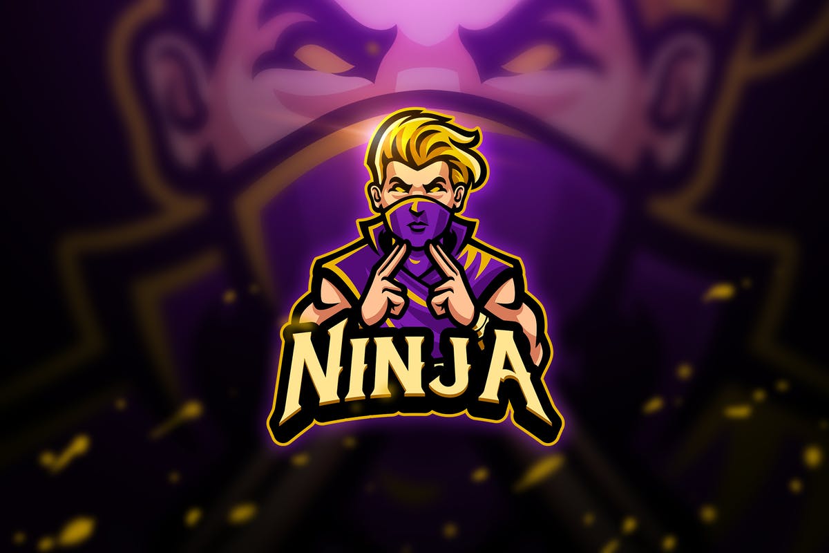 忍者武士电子竞技队徽Logo模板 Ninja 2 – Mascot & Esport Logo插图