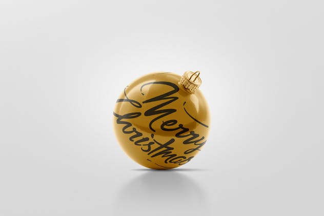 圣诞装饰球样机 Christmas Ball Mockup with Material Options插图(8)