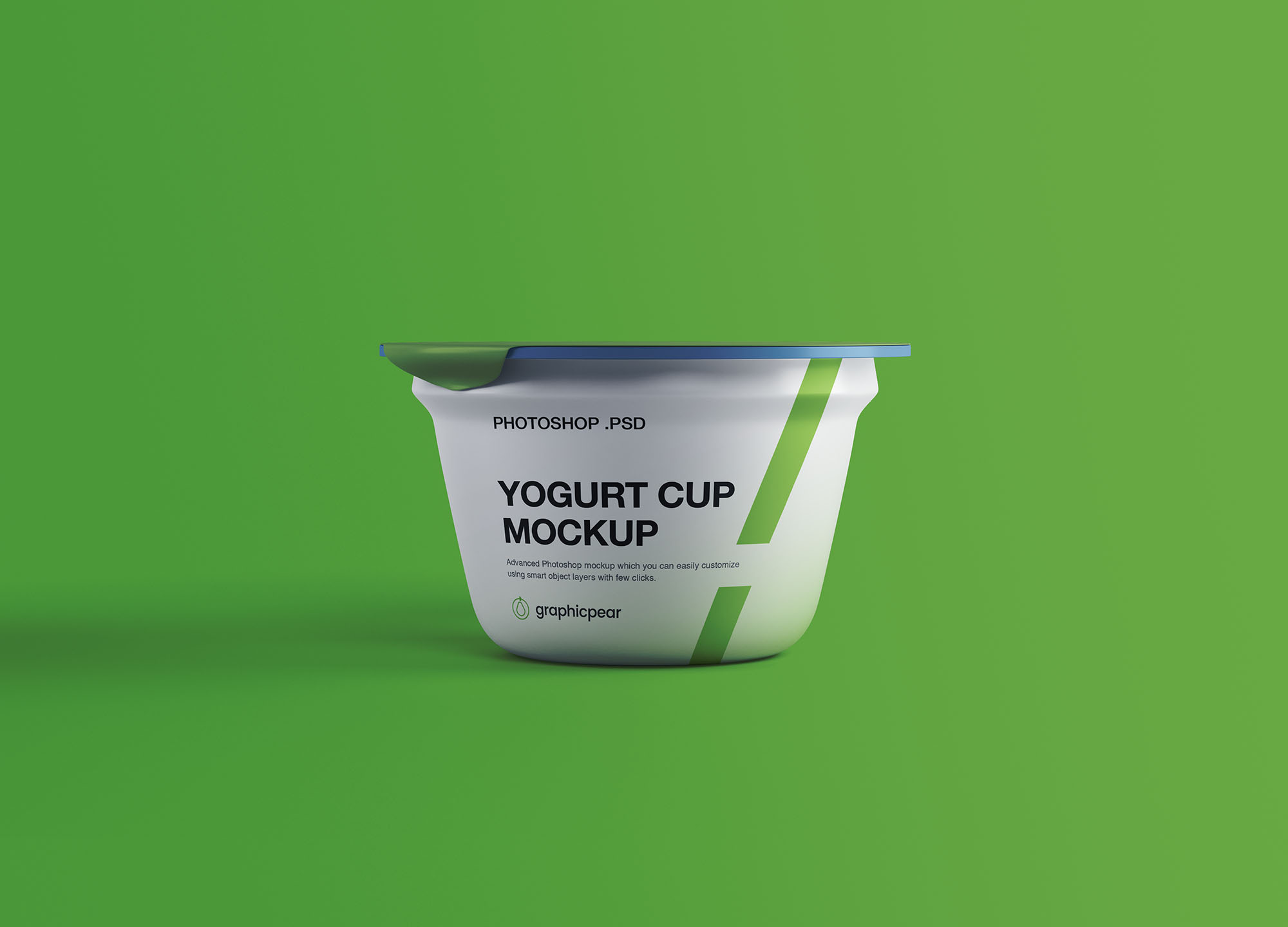 酸奶塑料杯包装设计效果图样机 Yogurt Plastic Cup Mockup插图(1)