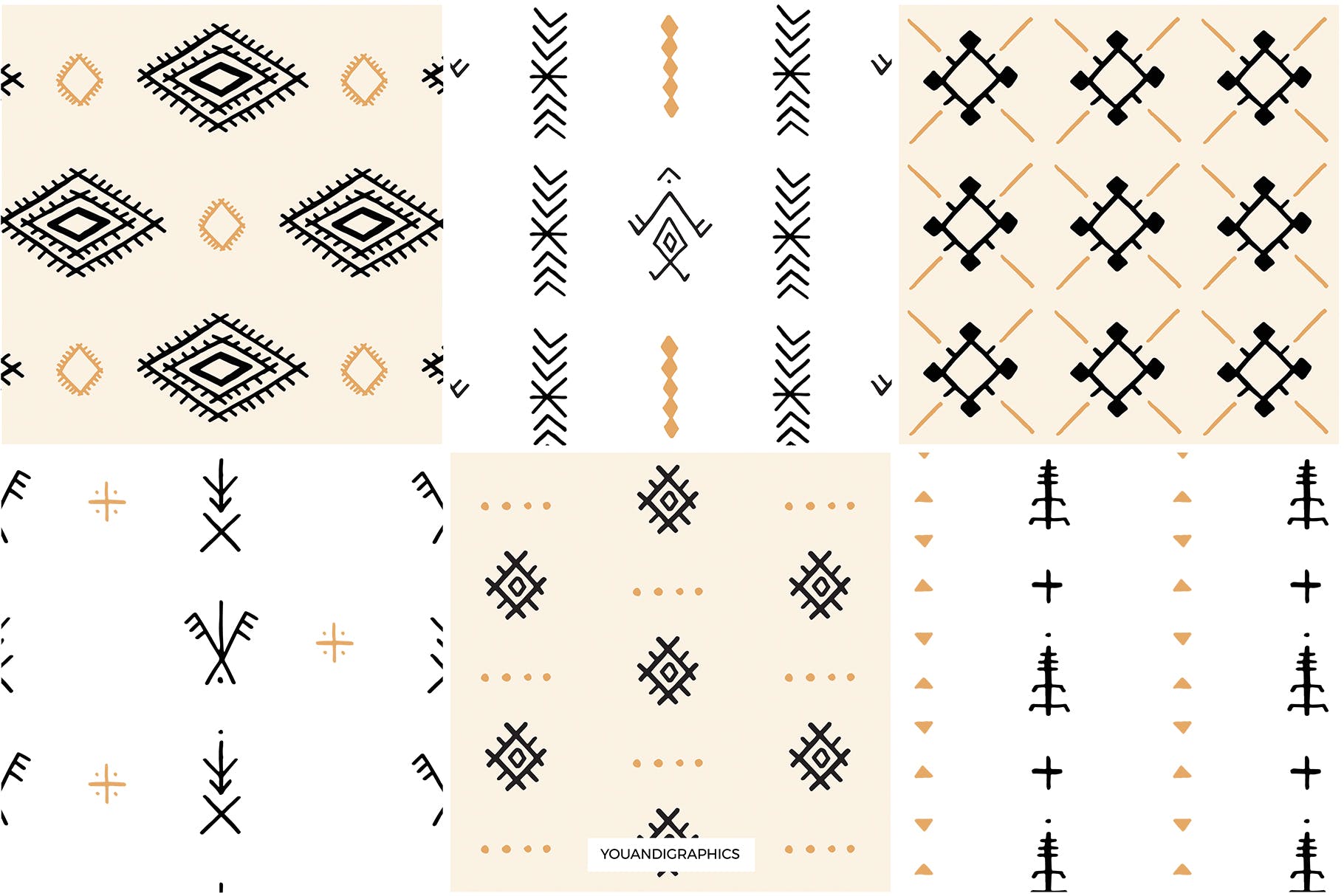 摩洛哥柏柏尔人文化图案无缝纹理背景素材 Moroccan Berber Seamless Patterns插图(10)